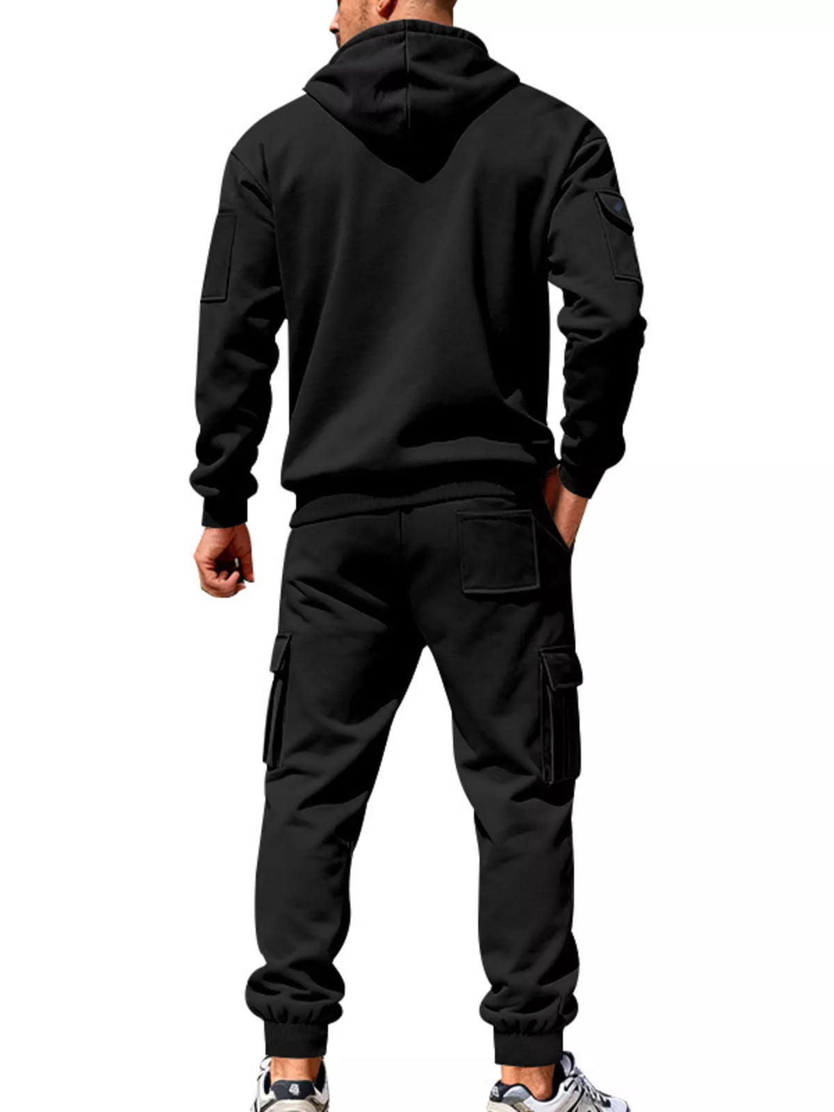NEWYORKLISTED ATLAS MEN'S COLLECTION – Men's zip-up hoodie and cargo pants two-piece set, product image 8