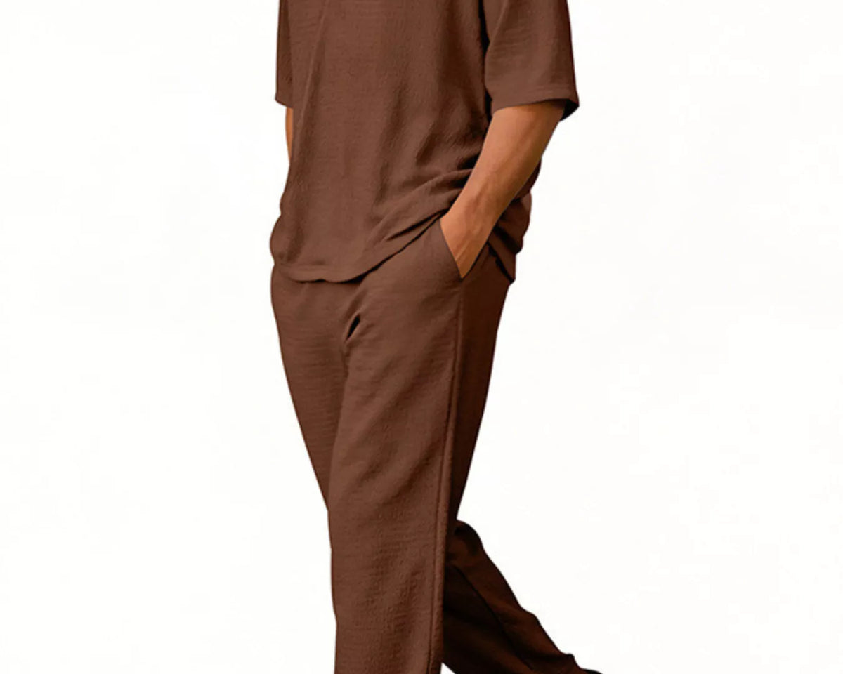 NEWYORKLISTED ATLAS MEN'S COLLECTION – Men's half-sleeve top and pants two-piece set, product image 11
