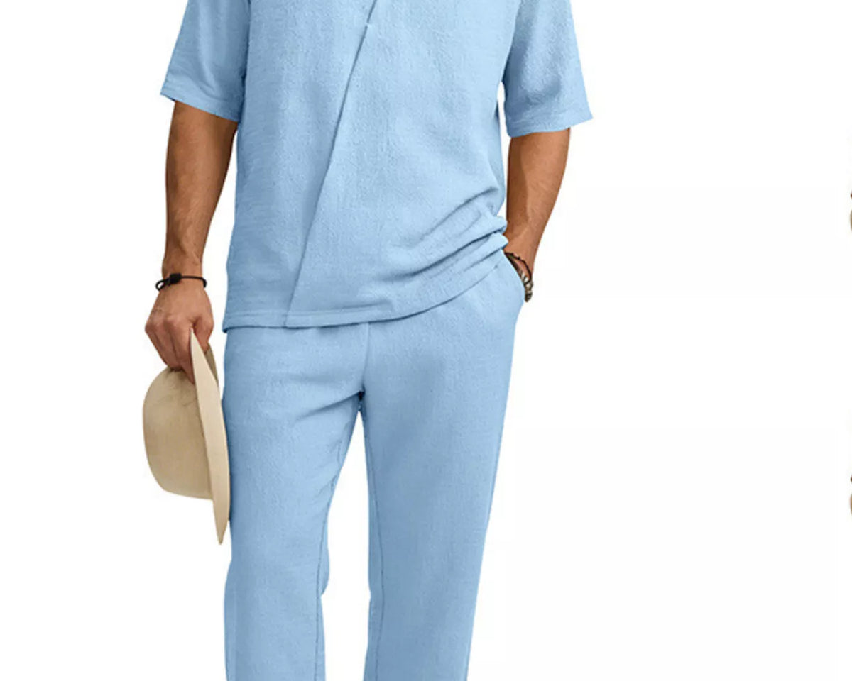 NEWYORKLISTED ATLAS MEN'S COLLECTION – Men's half-sleeve top and pants two-piece set, product image 13