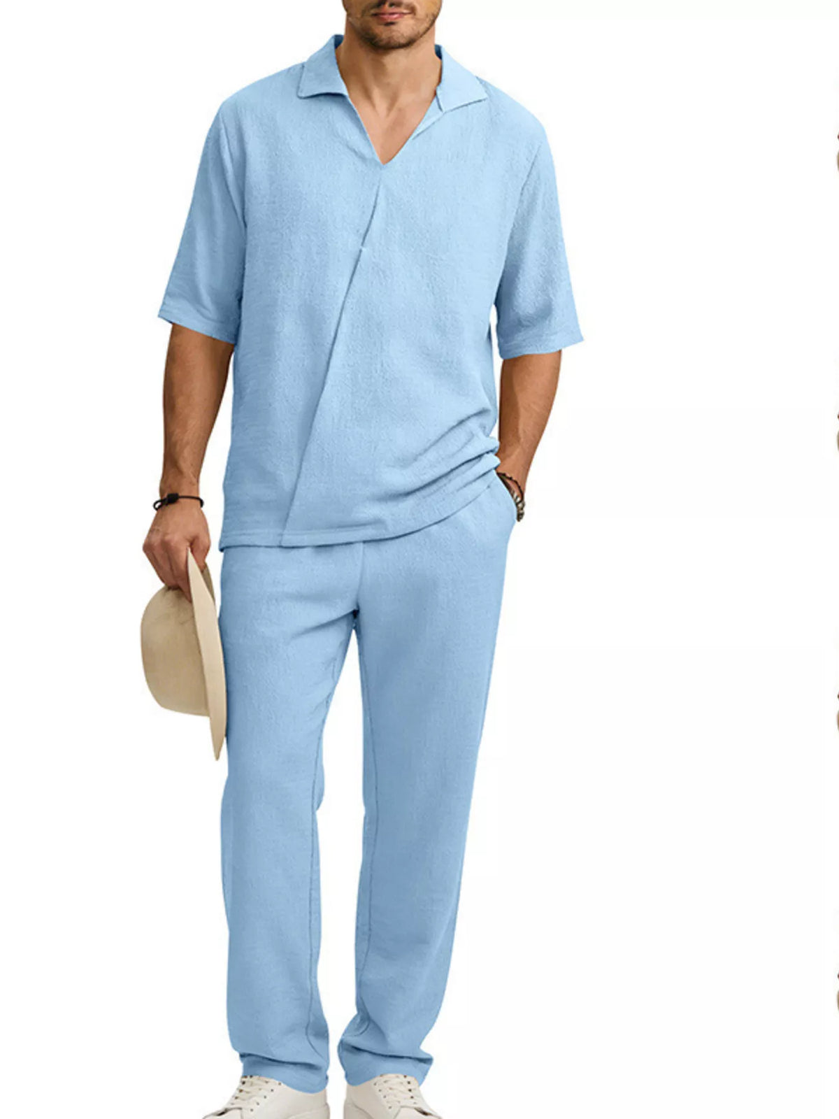 NEWYORKLISTED ATLAS MEN'S COLLECTION – Men's half-sleeve top and pants two-piece set, product image 13
