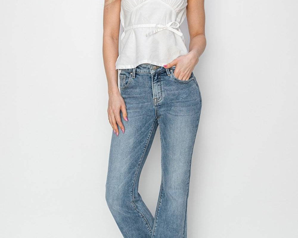 RISEN Full Size Mid Rise Bootcut Jeans - NEWYORKLISTED