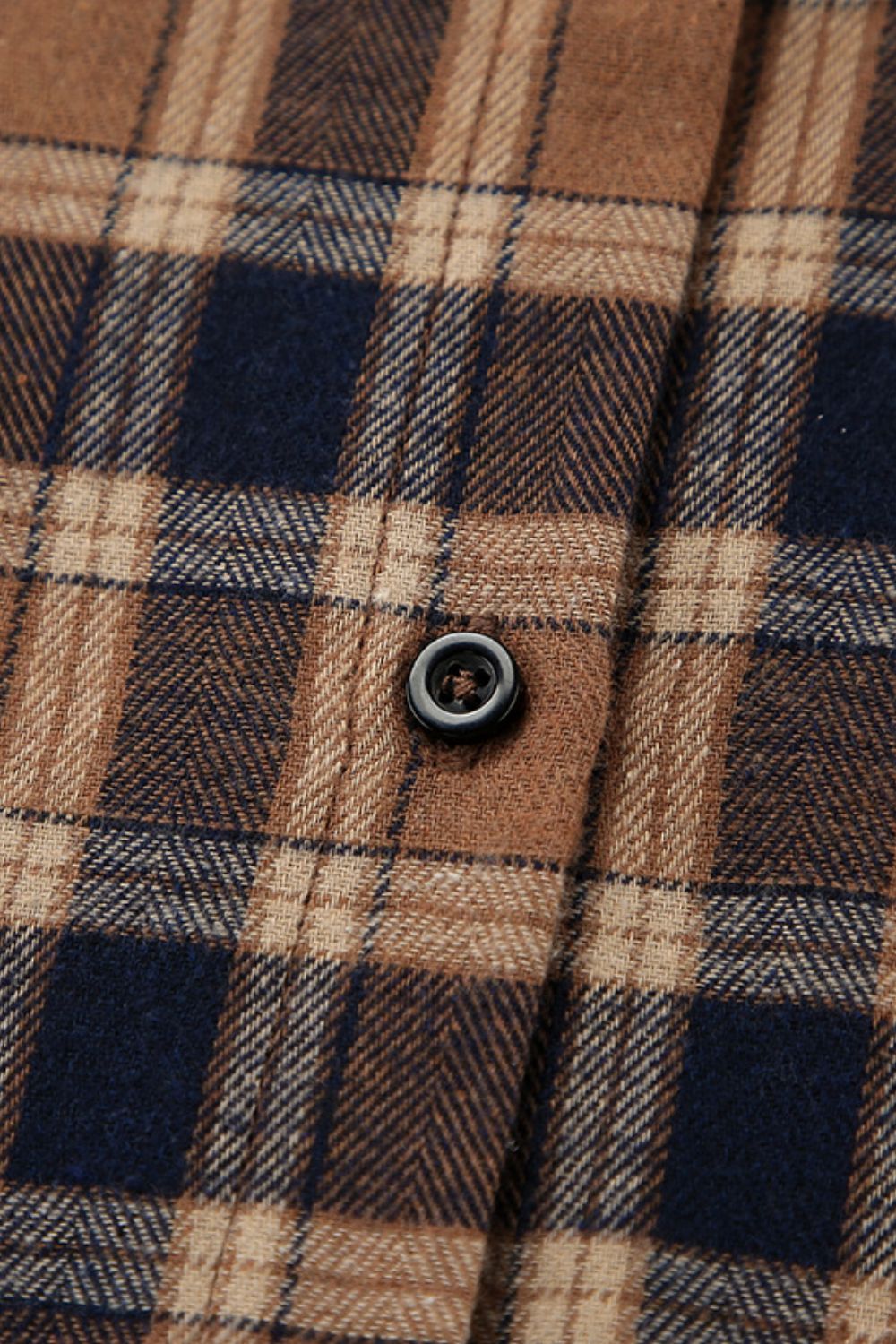 Plaid Button Up Drop Shoulder Shacket - NEWYORKLISTED