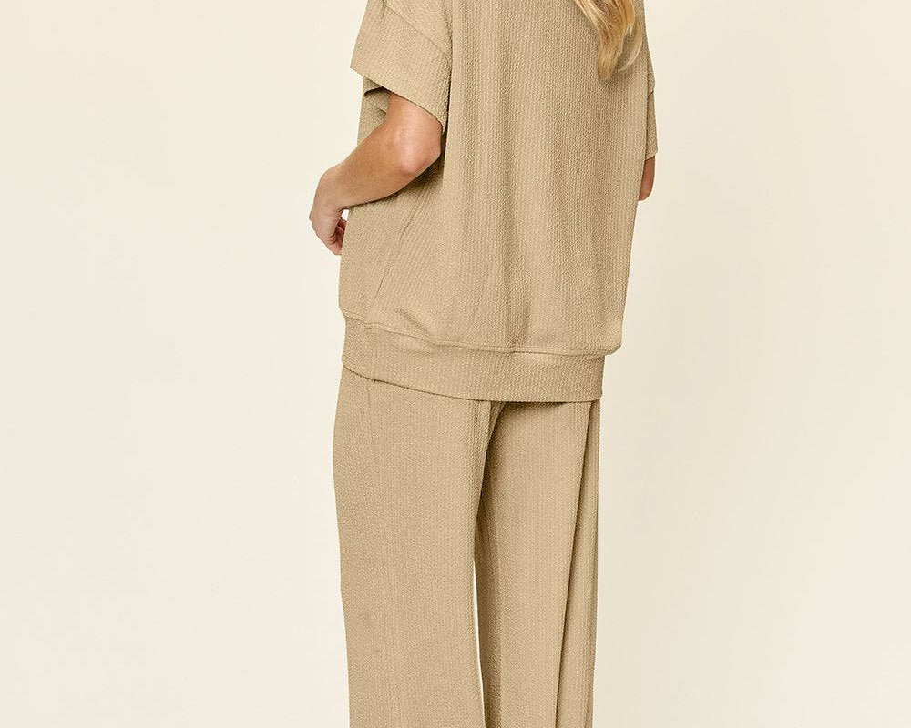 NYLD Short Sleeve T-Shirt and Wide Leg Pants - NEWYORKLISTED