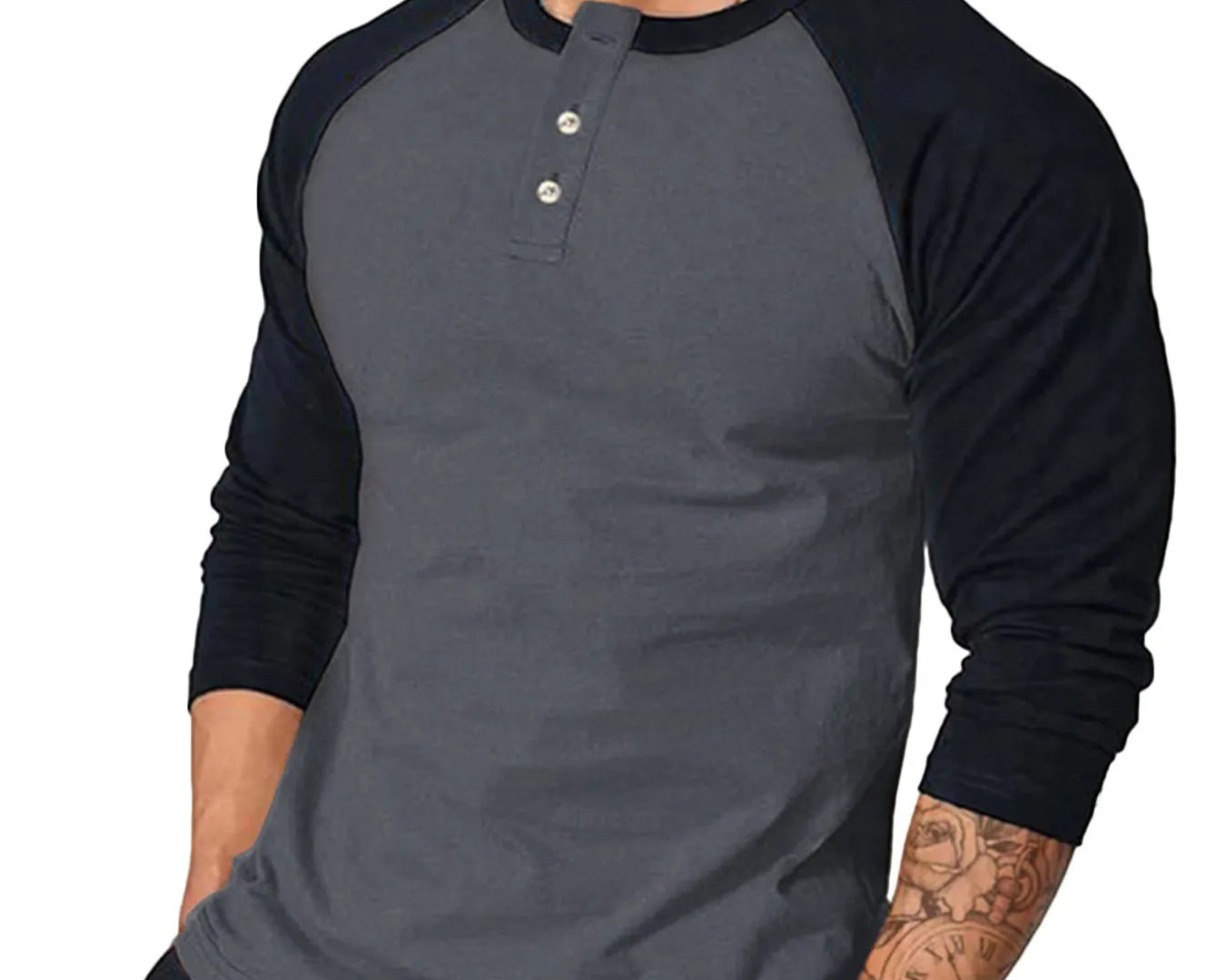 NEWYORKLISTED ATLAS MEN'S COLLECTION: Men's Round Neck Raglan Sleeve T-Shirt