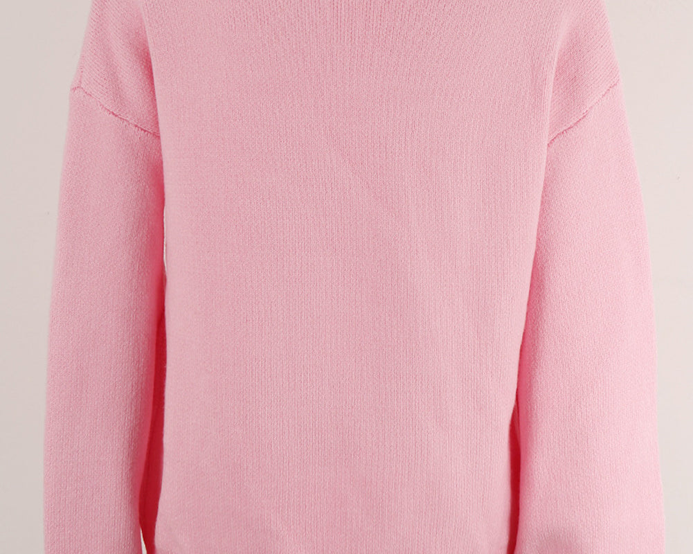 NEWYORKLISTED STYLE COLLECTION: Pretty in Pink with a Bow Long Sleeve Sweater - NEWYORKLISTED