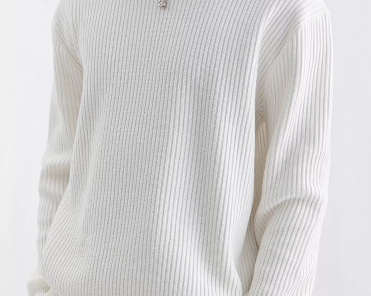 NEWYORKLISTED ATLAS MEN'S COLLECTION – Men's ribbed knit crew-neck sweater, product image 1