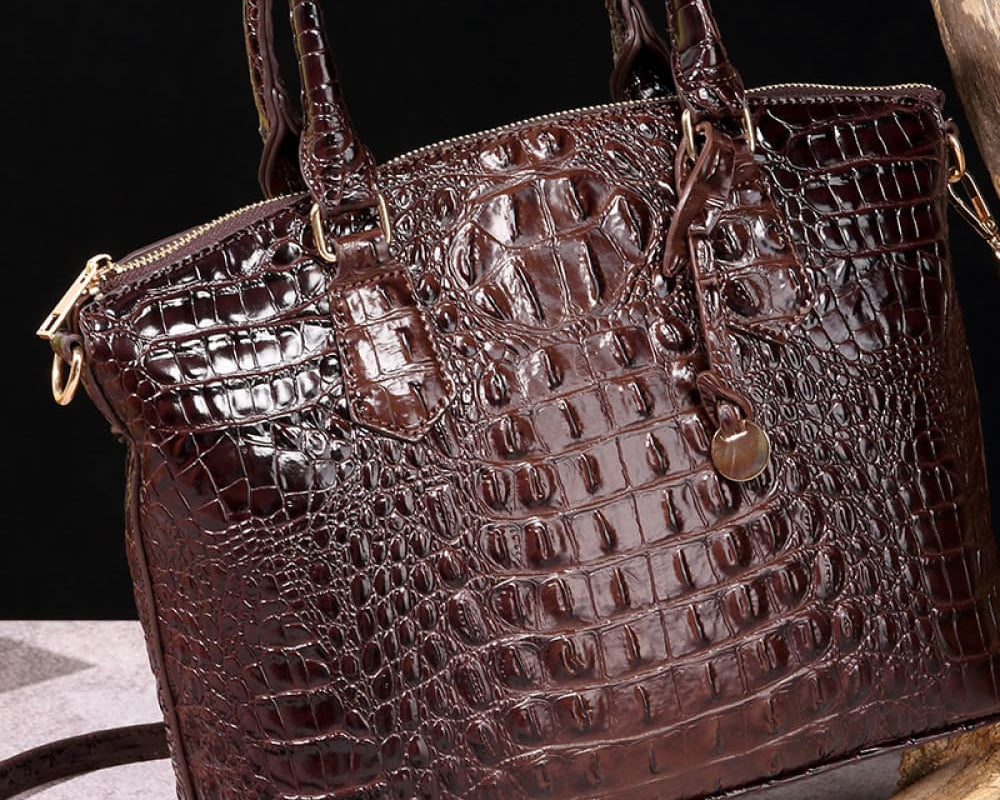 NEWYORKLISTED STYLE COLLECTION: Vegan Leather Crocodile Pattern Handbag - NEWYORKLISTED