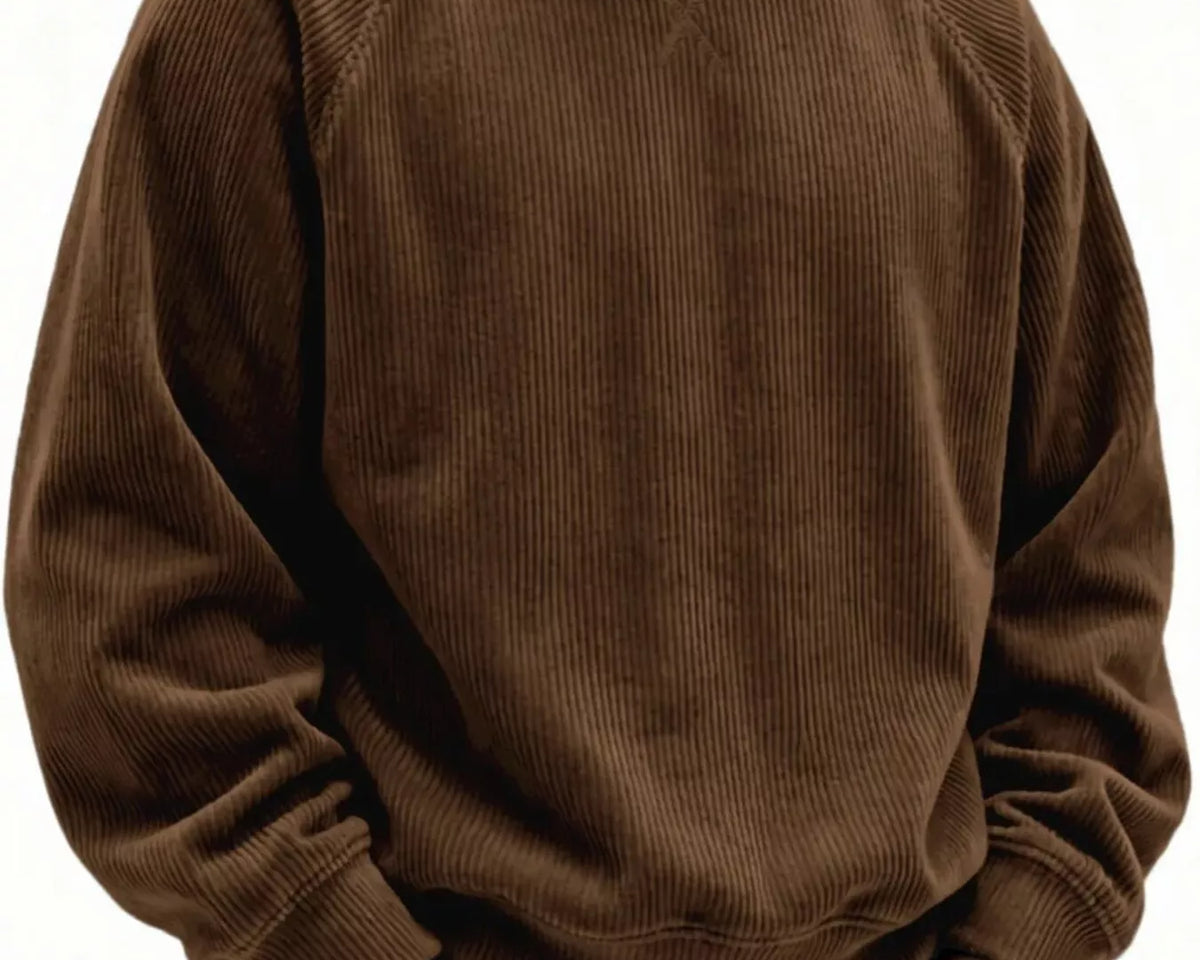 NEWYORKLISTED ATLAS MEN'S COLLECTION – Men's corduroy crew-neck sweatshirt, product image 4