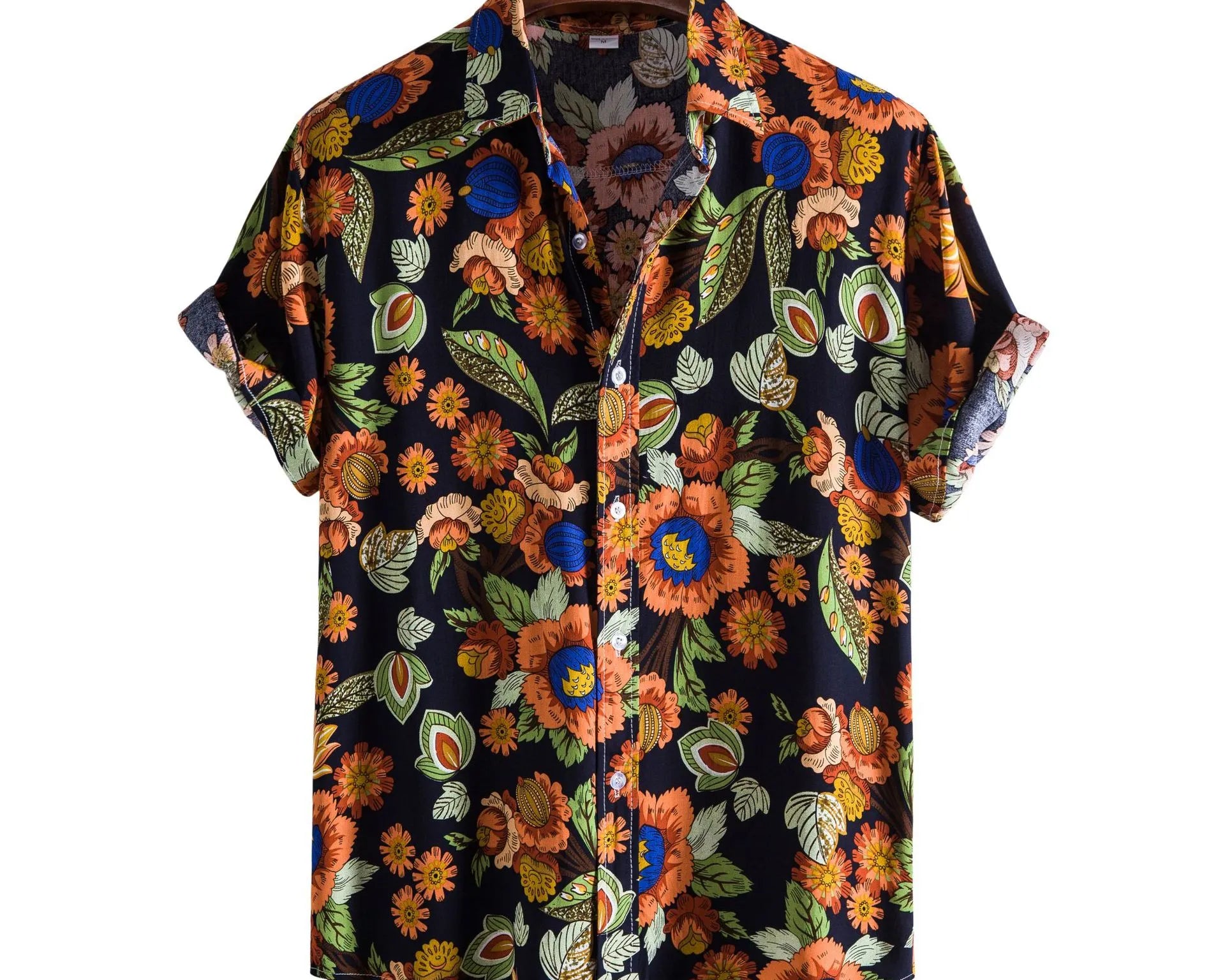 NEWYORKLISTED ATLAS MEN'S COLLECTION: Men's Plus Size Button Down Tropical Floral Shirt