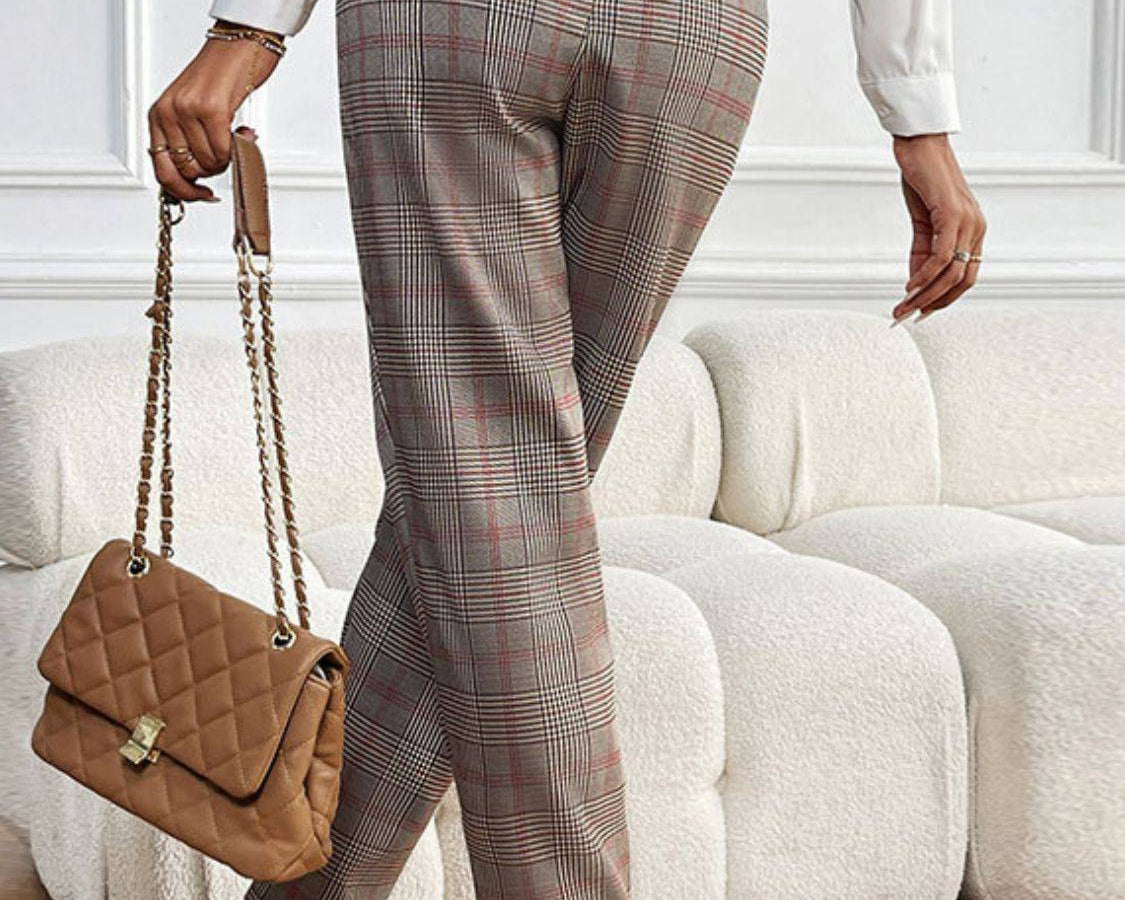 NEWYORKLISTED STYLE COLLECTION: Perfect Plaid Straight Leg Pants - NEWYORKLISTED