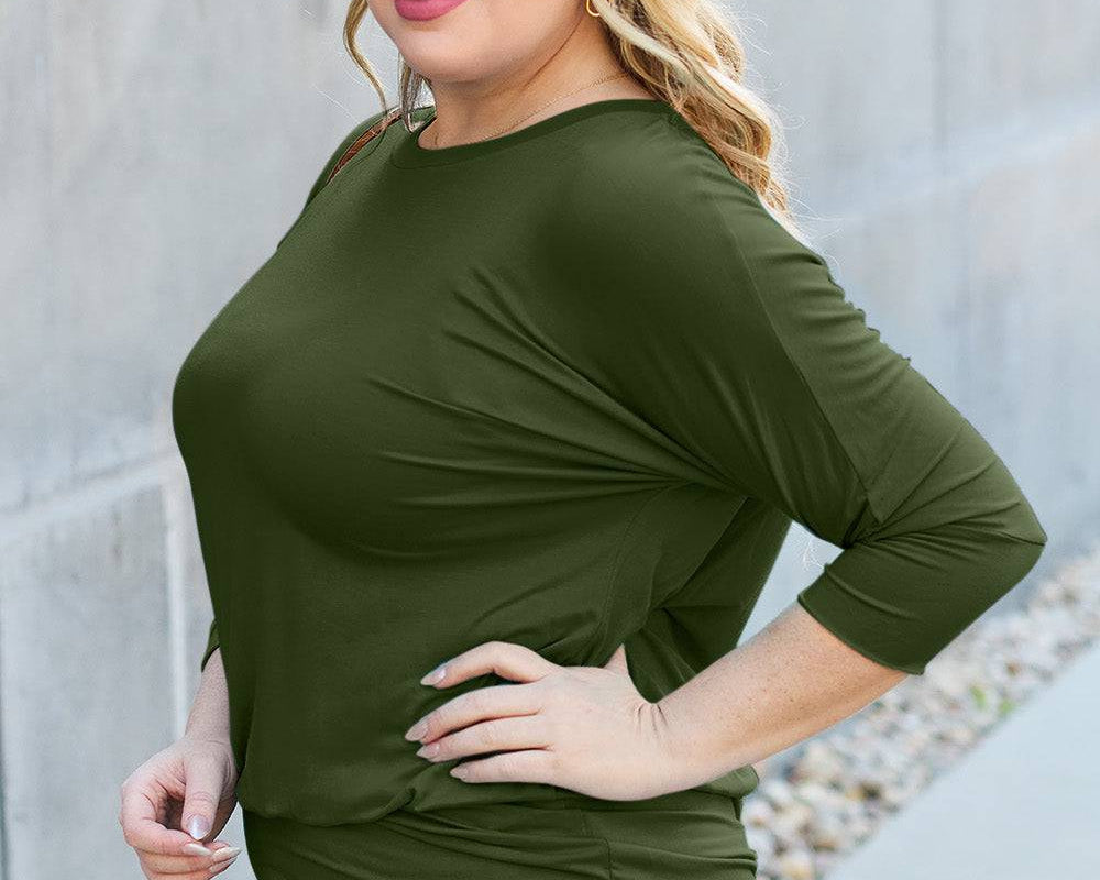 NYLD PARTNER Round Neck Billow Sleeve Top - NEWYORKLISTED