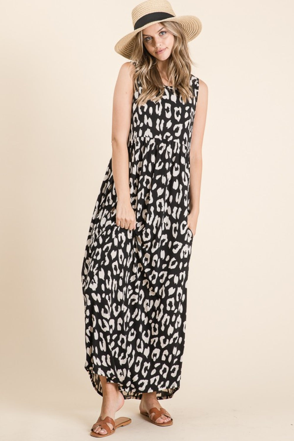 NEWYORKLISTED STYLE COLLECTION: Leopard Maxi Dress with Pockets - NEWYORKLISTED