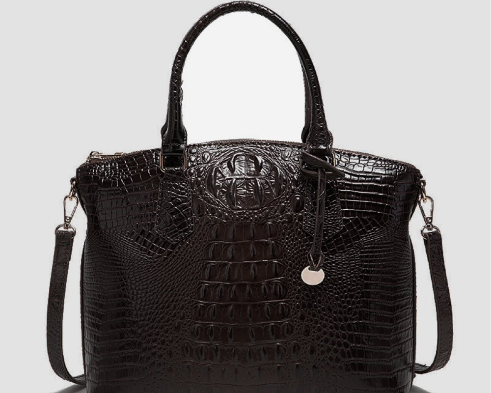 NEWYORKLISTED STYLE COLLECTION: Vegan Leather Crocodile Pattern Handbag - NEWYORKLISTED