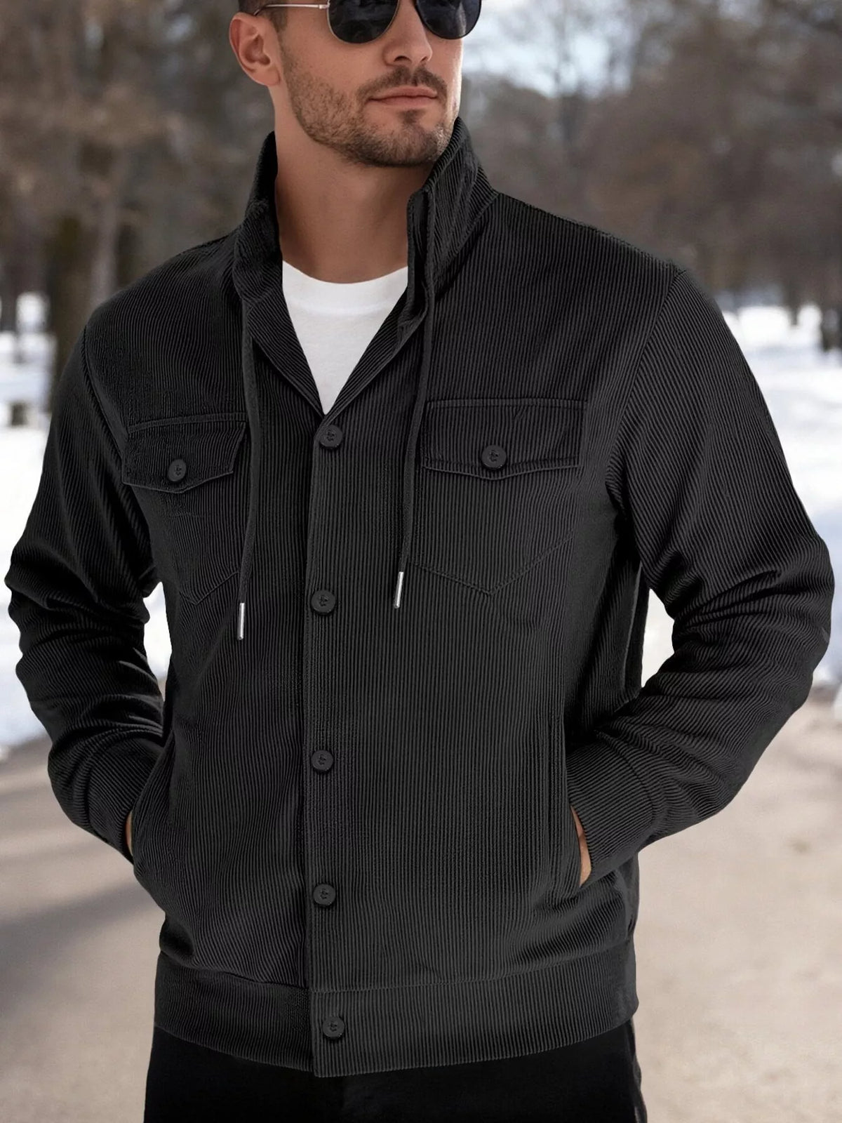 NEWYORKLISTED ATLAS MEN'S COLLECTION – Men's corduroy button-down jacket, product image 3