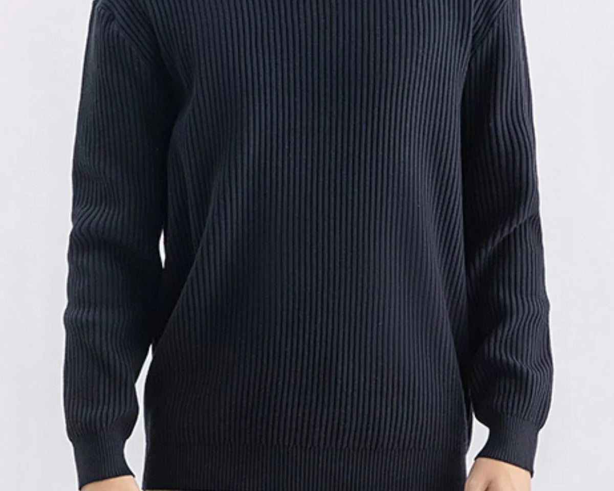 NEWYORKLISTED ATLAS MEN'S COLLECTION – Men's ribbed knit crew-neck sweater, product image 4