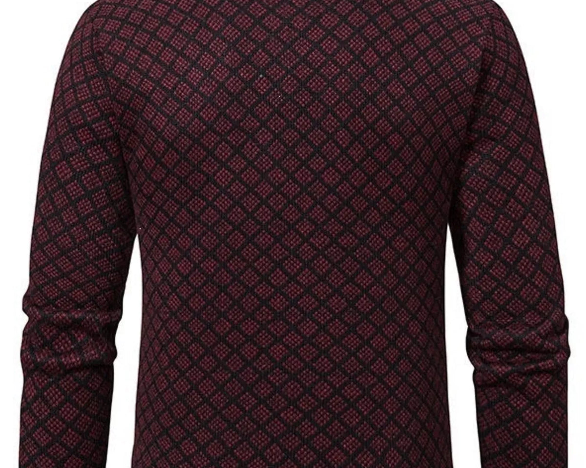 NEWYORKLISTED ATLAS MEN'S COLLECTION – Men's geometric full-zip cardigan, product image 10