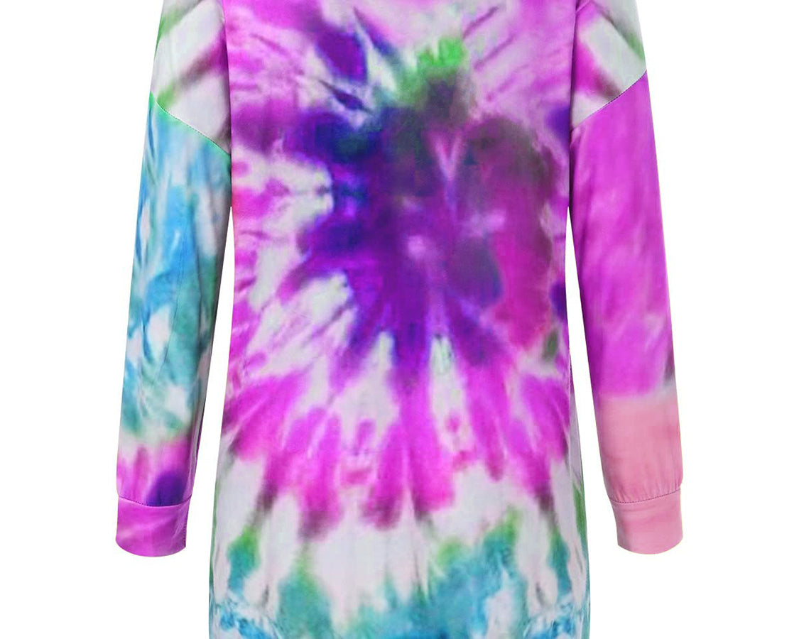 NEWYORKLISTED STYLE COLLECTION: Tie-Dye Long Sleeve Dress - NEWYORKLISTED