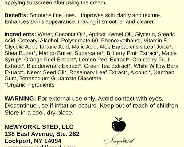 AMLA NATURALS AHA SKIN CREAM - NEWYORKLISTED