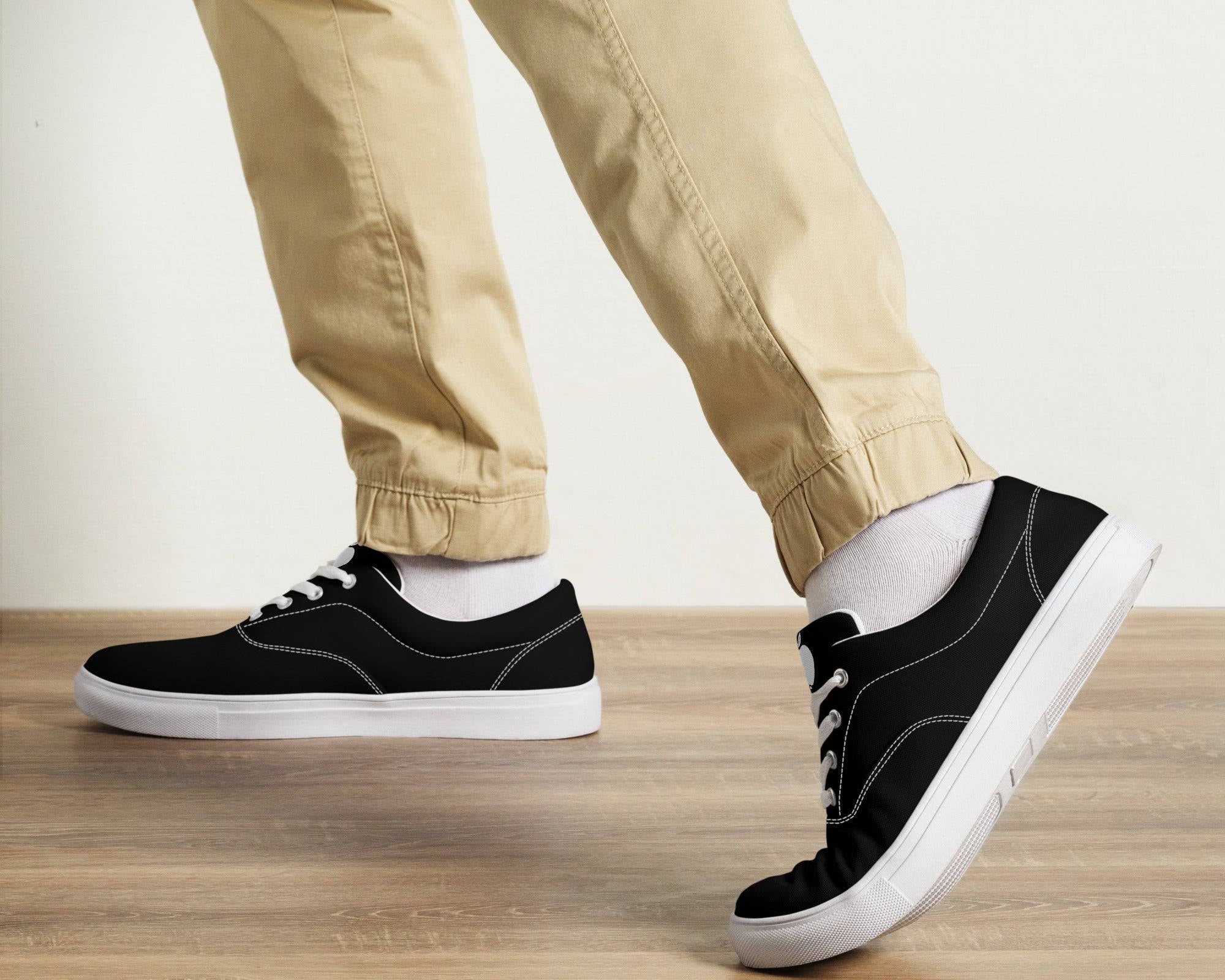 NEWYORKLISTED STYLE COLLECTION: MEN'S BACK IN BLACK CANVAS SHOE - NEWYORKLISTED