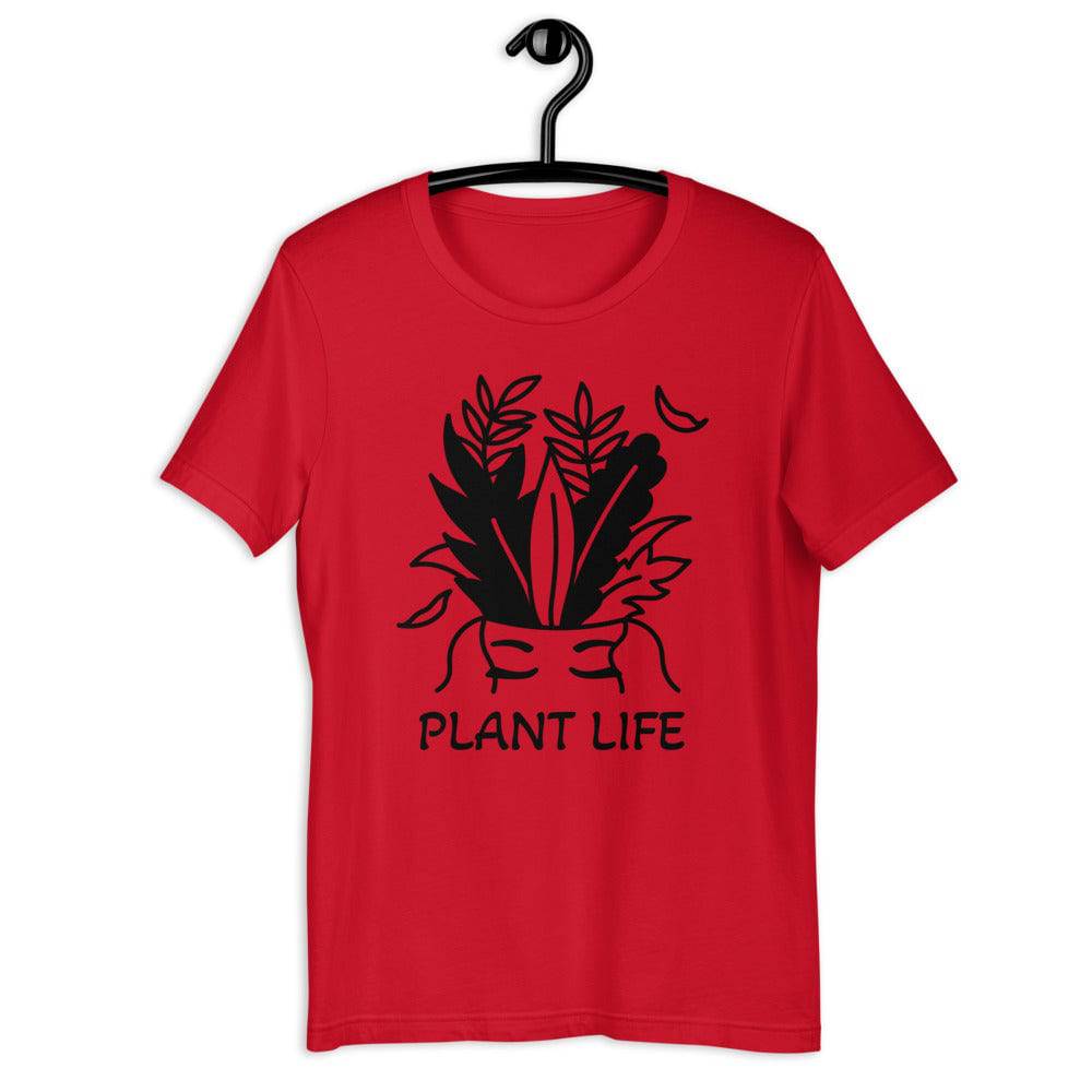 NEWYORKLISTED PLANT LIFE T-SHIRT in Red on hanger