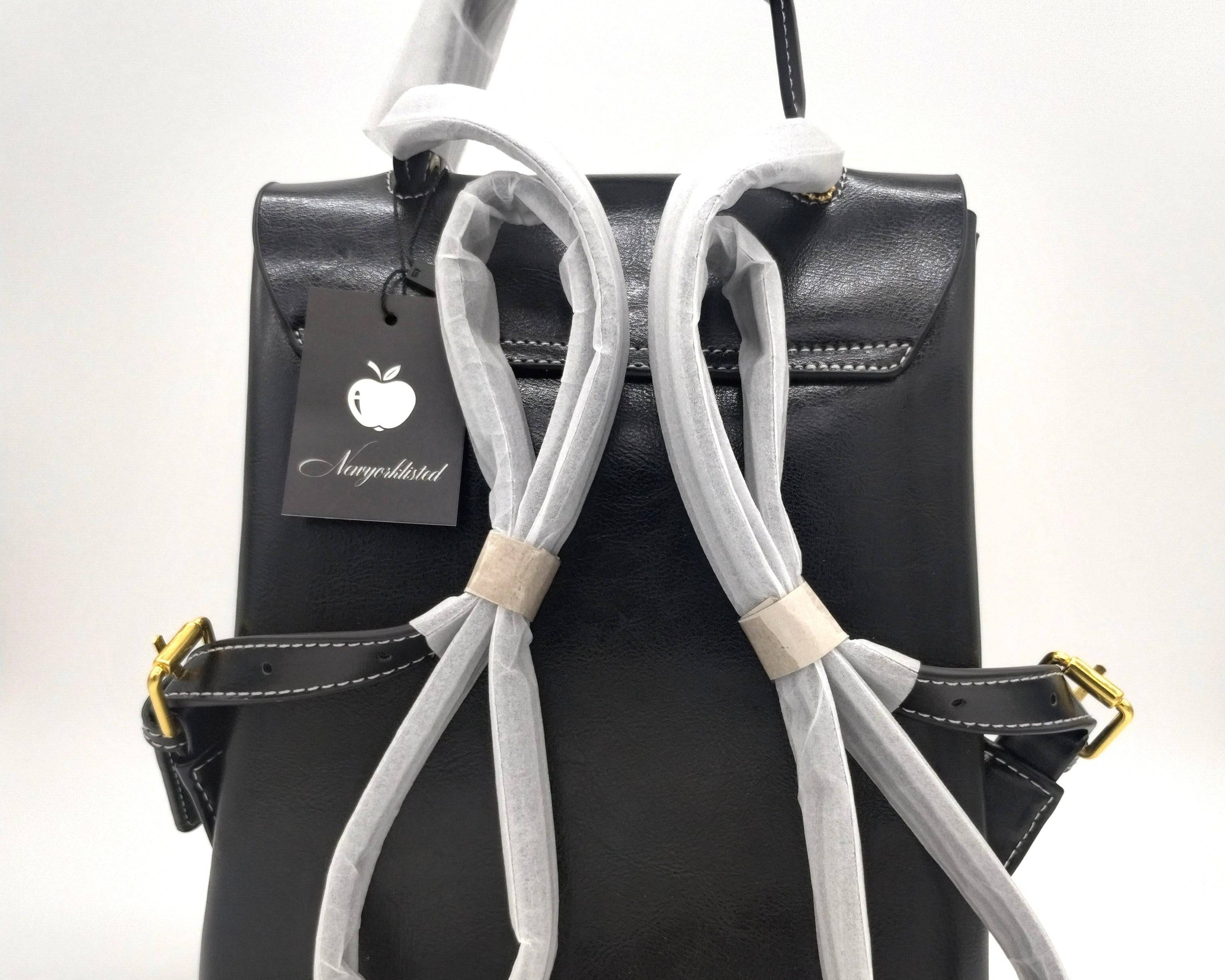 NEWYORKLISTED Exclusive Genuine Leather Backpack Purse - The Rachel - NEWYORKLISTED