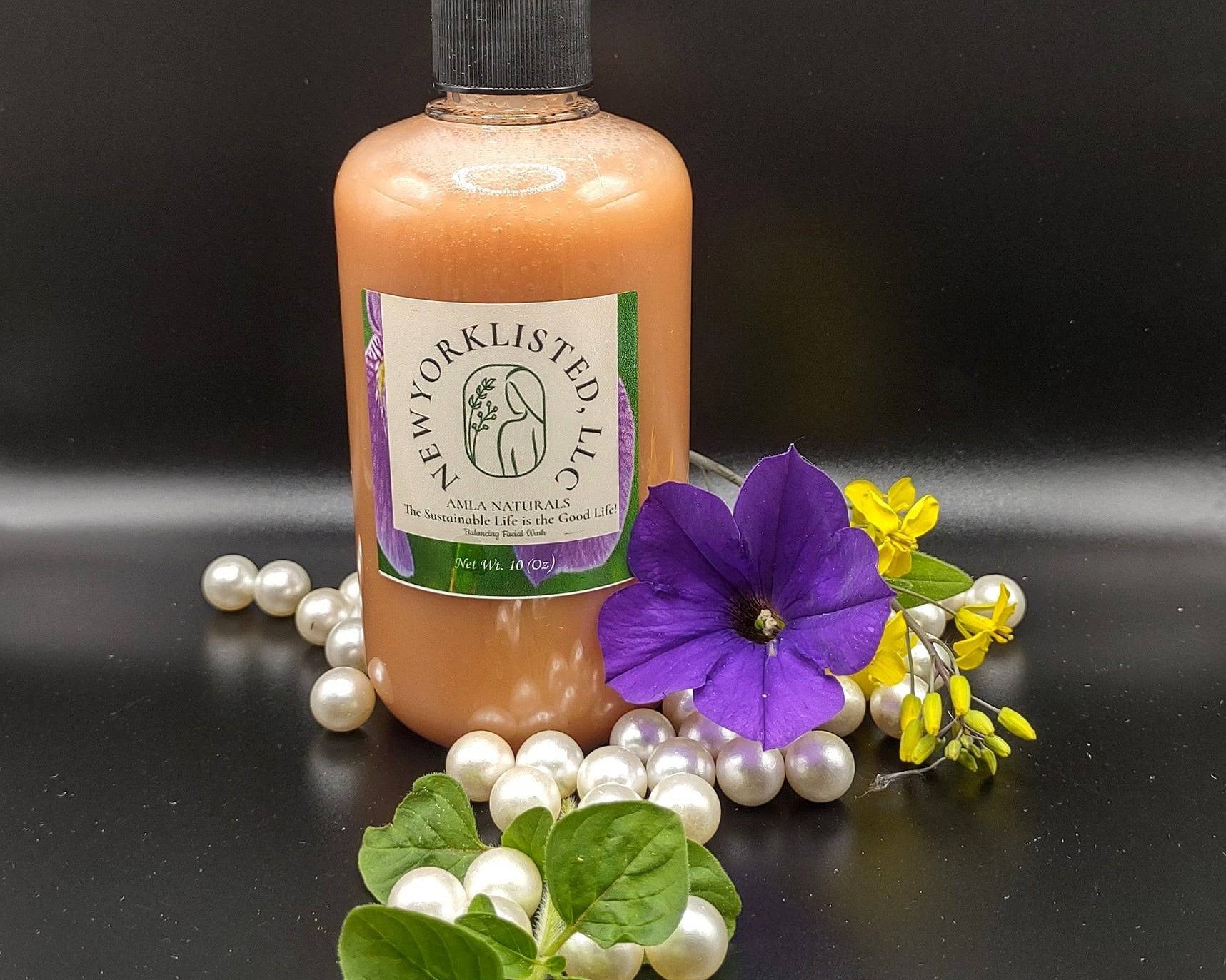 AMLA NATURALS 10oz Pump Bottle of Balancing Facial Wash