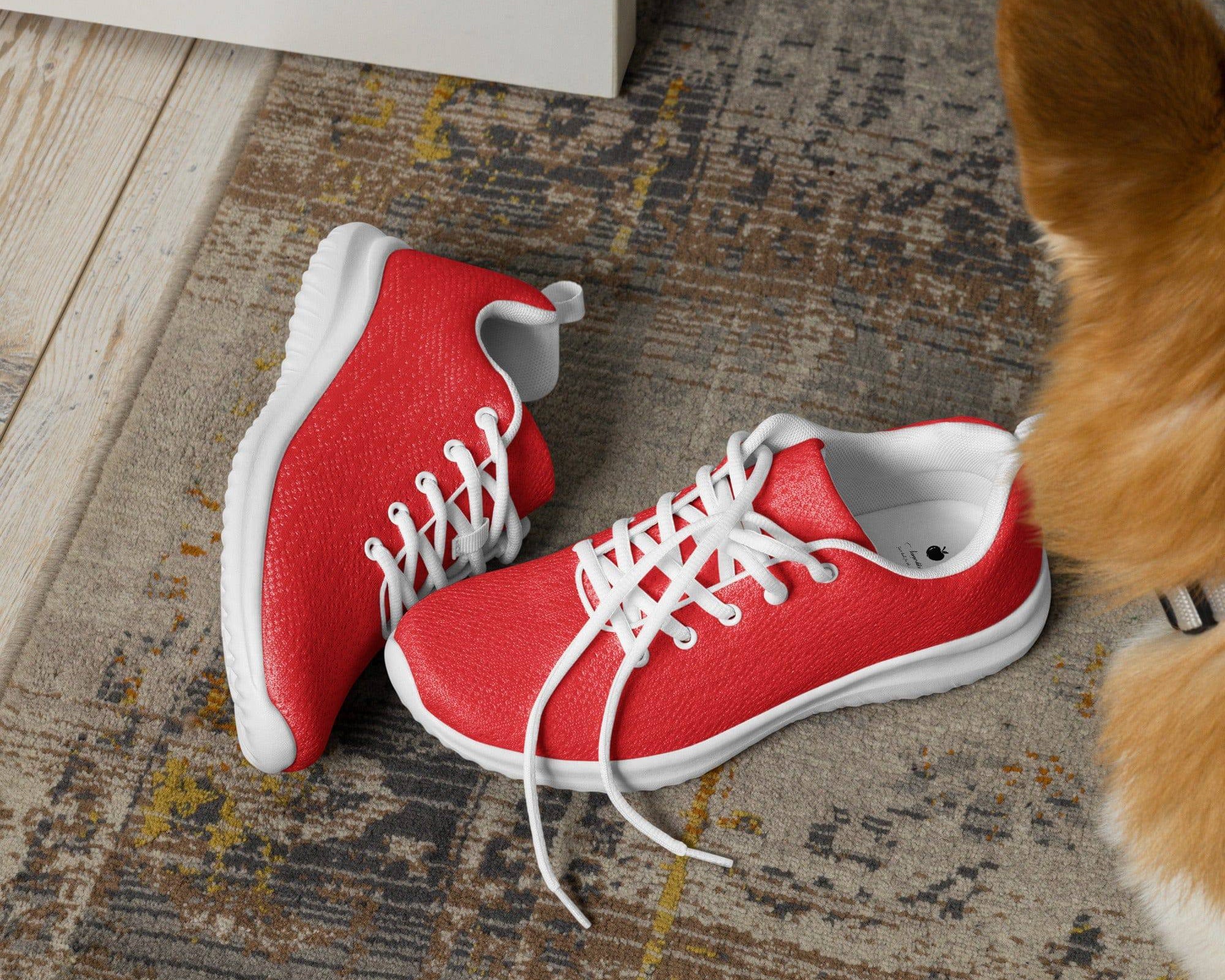 NEWYORKLISTED Style Collection: On the Run Bright Red Athletic Shoes