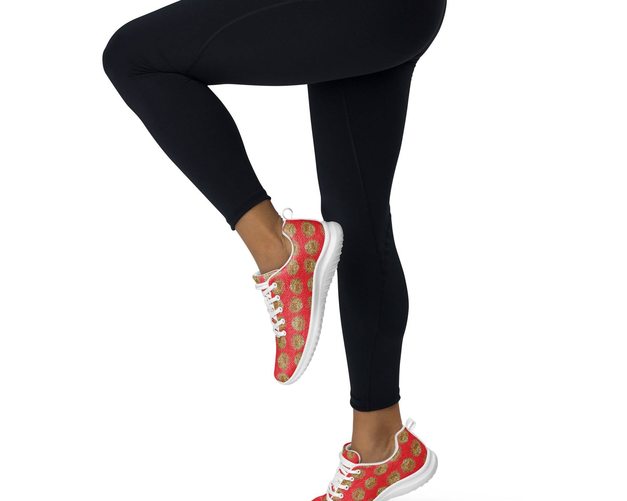 NEWYORKLISTED Style Collection: Red and Gold Athletic Shoes - NEWYORKLISTED