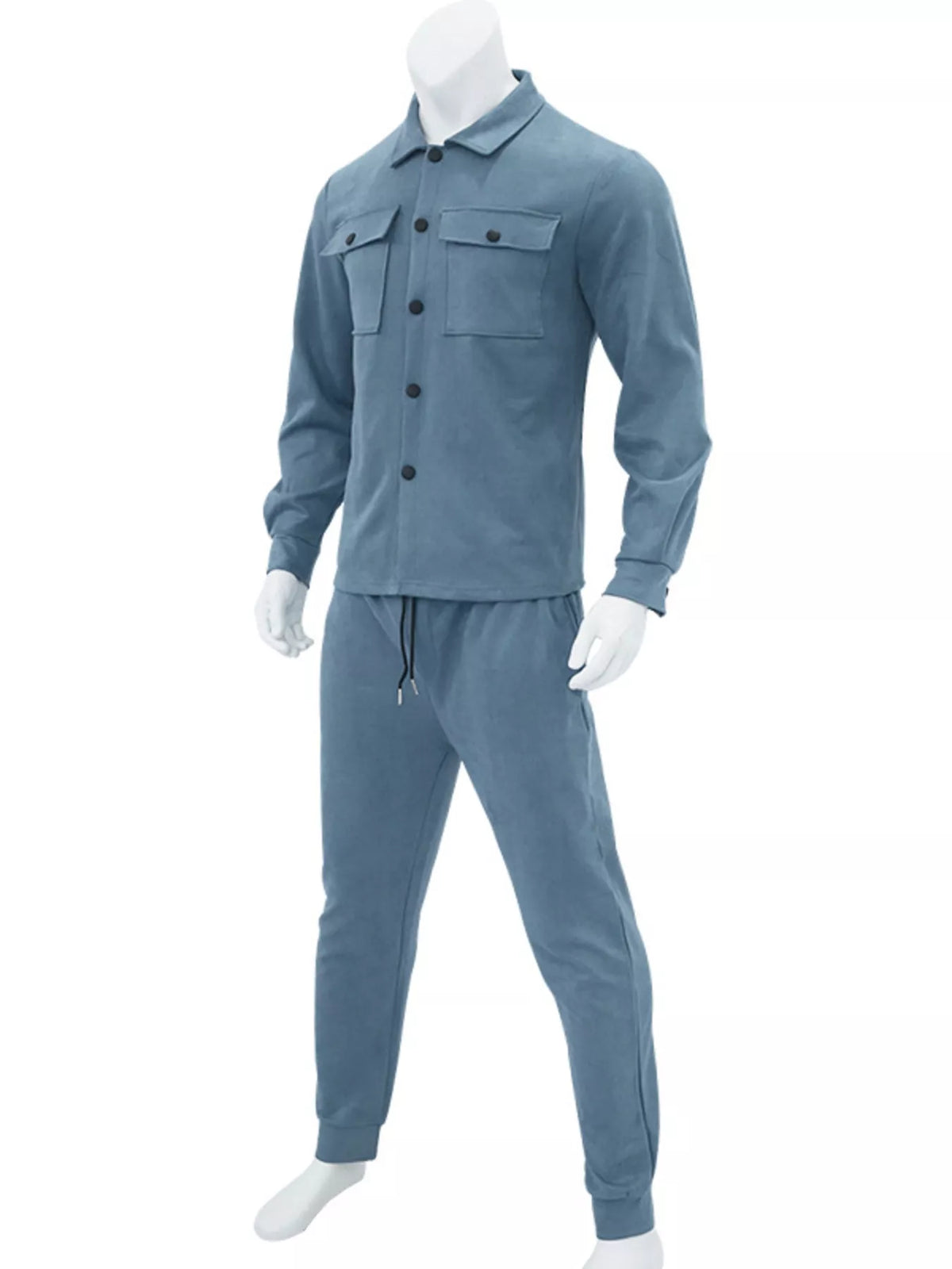 NEWYORKLISTED ATLAS MEN'S COLLECTION – Men's long-sleeve shirt and joggers two-piece set, product image 6