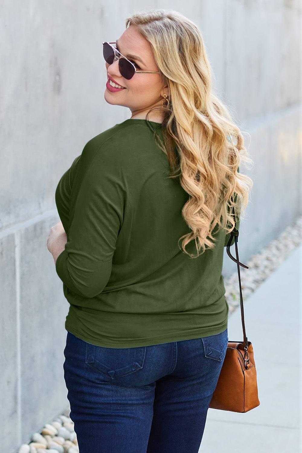 NYLD PARTNER Round Neck Billow Sleeve Top - NEWYORKLISTED