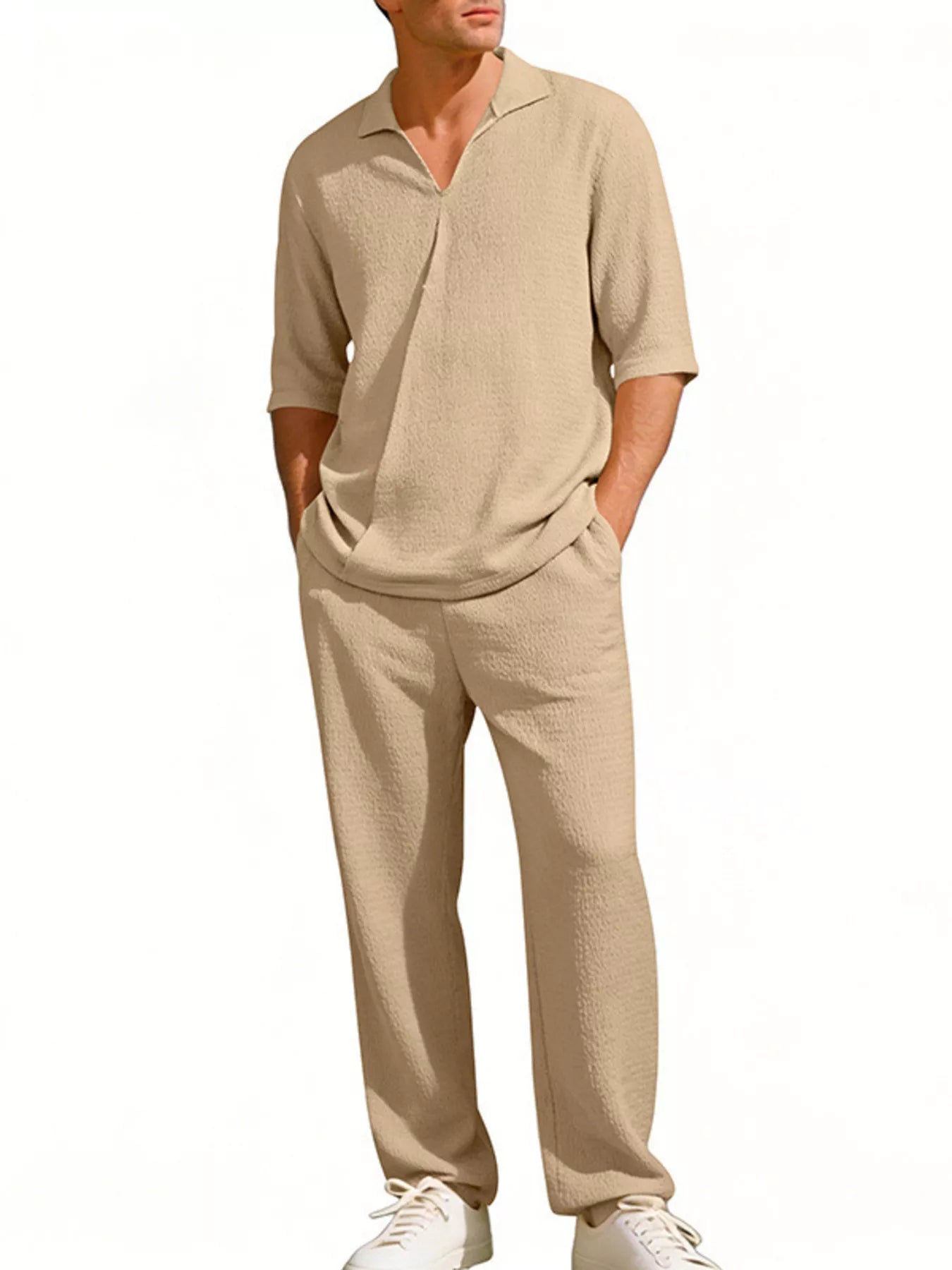NEWYORKLISTED ATLAS MEN'S COLLECTION – Men's half-sleeve top and pants two-piece set, product image 3