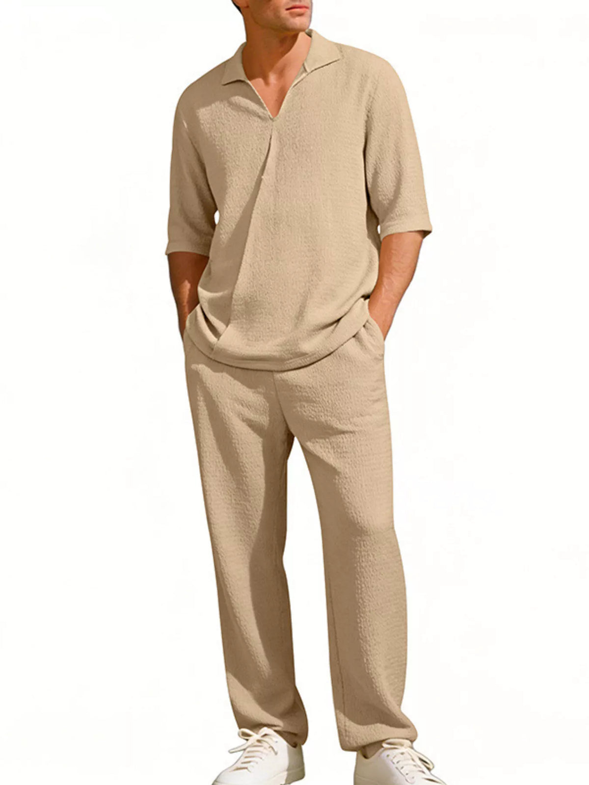 NEWYORKLISTED ATLAS MEN'S COLLECTION – Men's half-sleeve top and pants two-piece set, product image 3