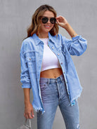 NEWYORKLISTED STYLE COLLECTION: Distressed Color Pop Denim Jacket - NEWYORKLISTED