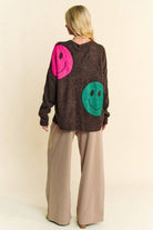 NEWYORKLISTED STYLE COLLECTION: Smile Round Neck Oversize Sweater - NEWYORKLISTED