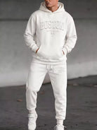 NEWYORKLISTED ATLAS MEN'S COLLECTION: Men's hoodie and matching jogger pants set, model view