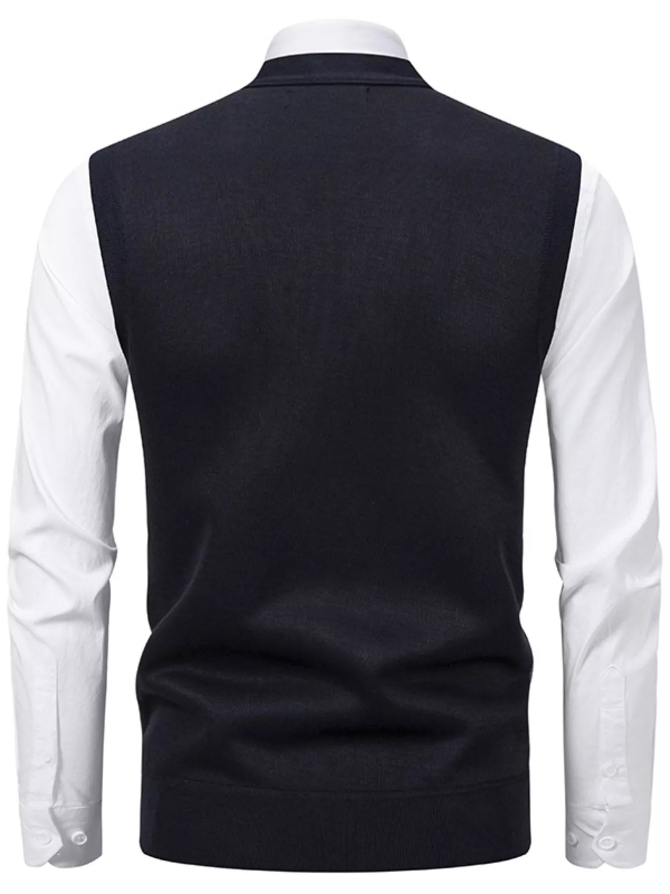 NEWYORKLISTED ATLAS MEN'S COLLECTION – Men's argyle V-neck button-down cardigan vest, product image 12