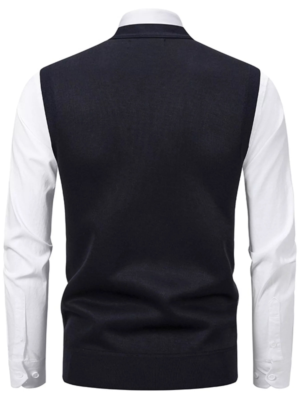 NEWYORKLISTED ATLAS MEN'S COLLECTION – Men's argyle V-neck button-down cardigan vest, product image 12