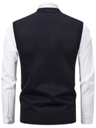 NEWYORKLISTED ATLAS MEN'S COLLECTION – Men's argyle V-neck button-down cardigan vest, product image 12