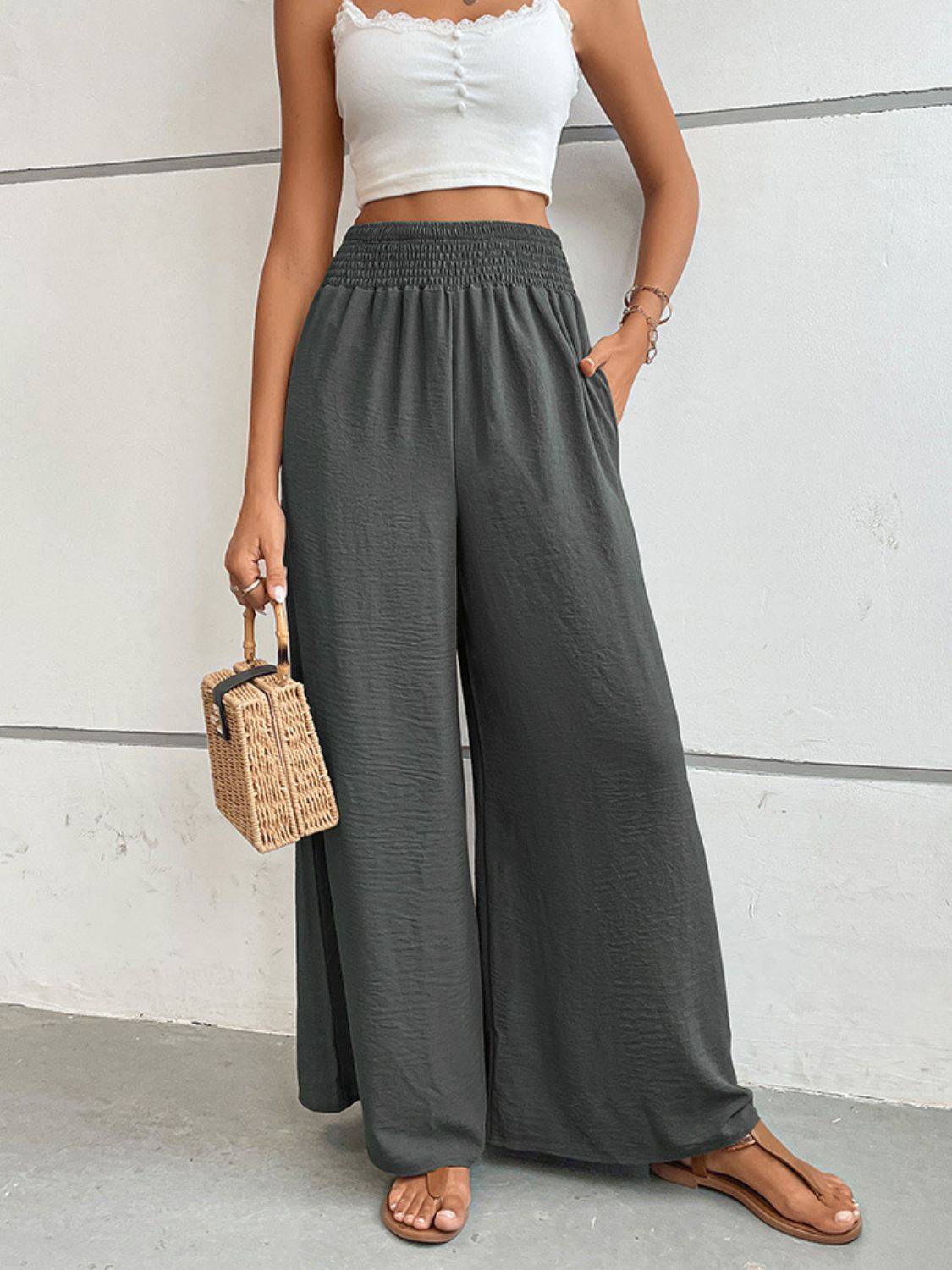 NYLD Wide Waistband Relax Fit Long Pants - NEWYORKLISTED