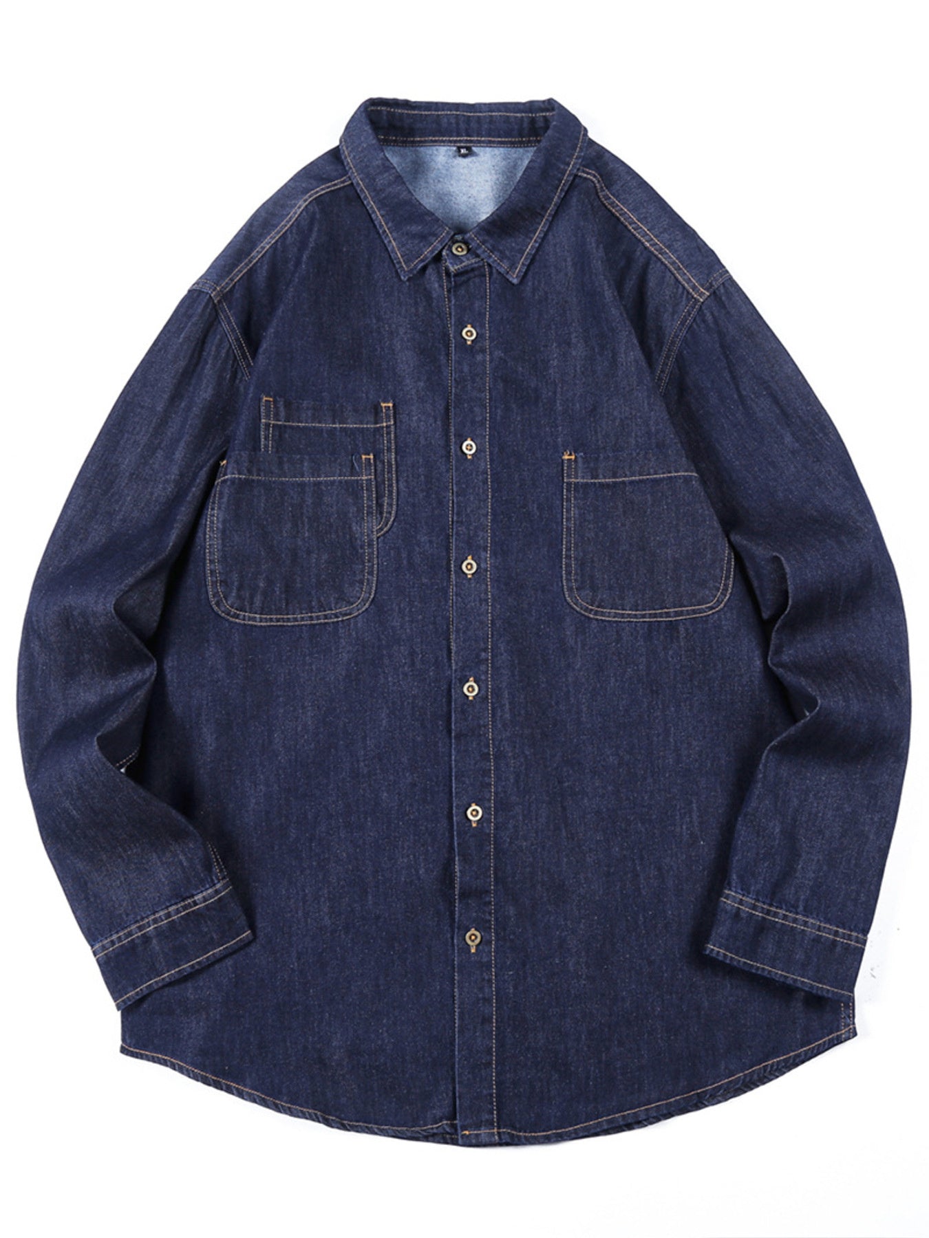 NEWYORKLISTED ATLAS MEN'S COLLECTION – Men's long-sleeve denim button-down shirt, product image 4