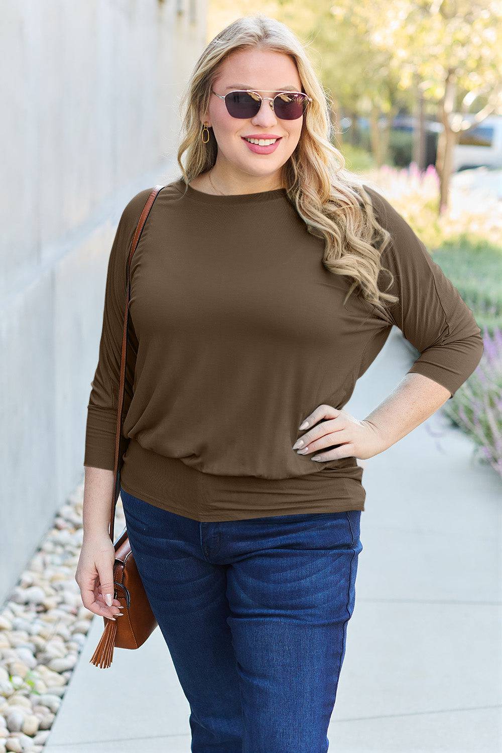 NYLD PARTNER Round Neck Billow Sleeve Top - NEWYORKLISTED