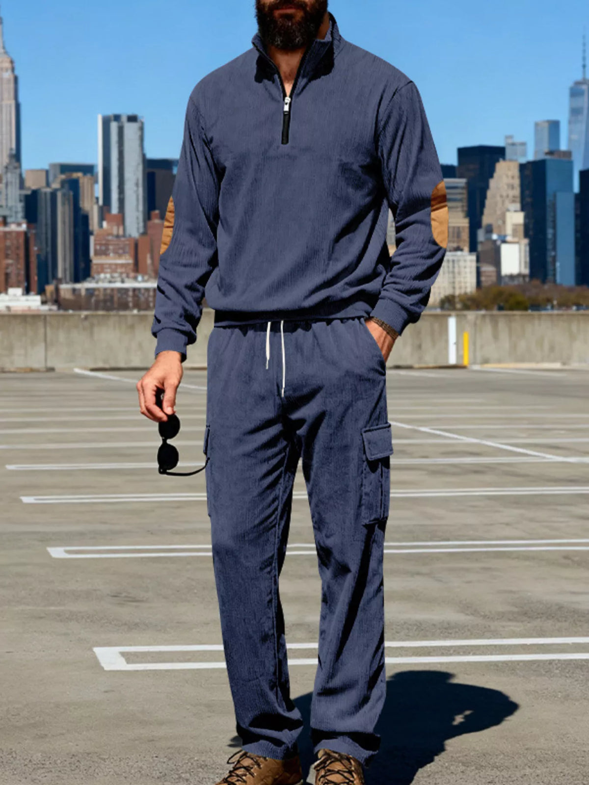 NEWYORKLISTED ATLAS MEN'S COLLECTION – Men's casual long-sleeve top and pants two-piece set, product image 8