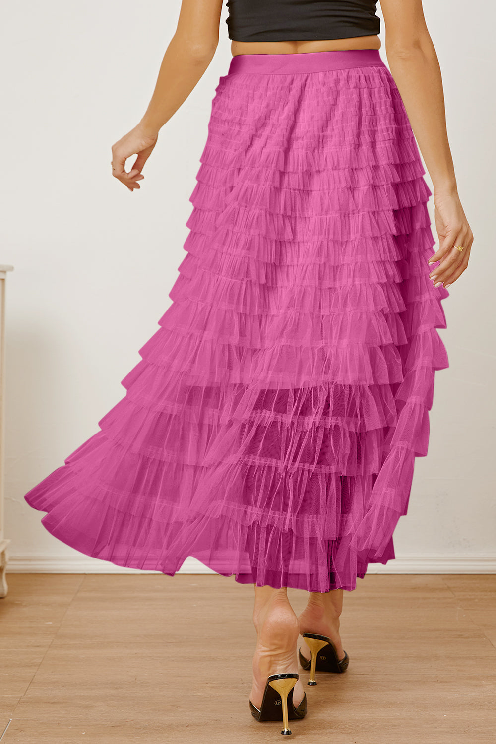 NEWYORKLISTED STYLE COLLECTION: Ruched High Waist Tiered Skirt - NEWYORKLISTED