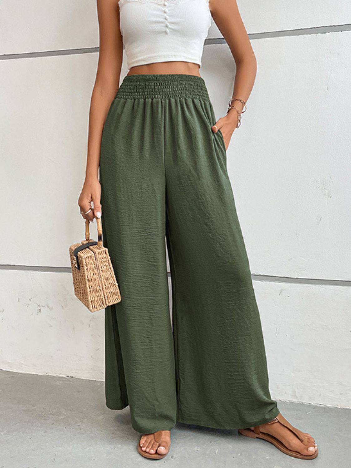 NYLD Wide Waistband Relax Fit Long Pants - NEWYORKLISTED
