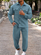 NEWYORKLISTED ATLAS MEN'S COLLECTION – Men's long-sleeve shirt and joggers two-piece set, product image 4