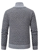 NEWYORKLISTED ATLAS MEN'S COLLECTION – Men's geometric full-zip cardigan, product image 4