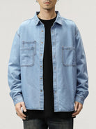 NEWYORKLISTED ATLAS MEN'S COLLECTION – Men's long-sleeve denim button-down shirt, product image 6