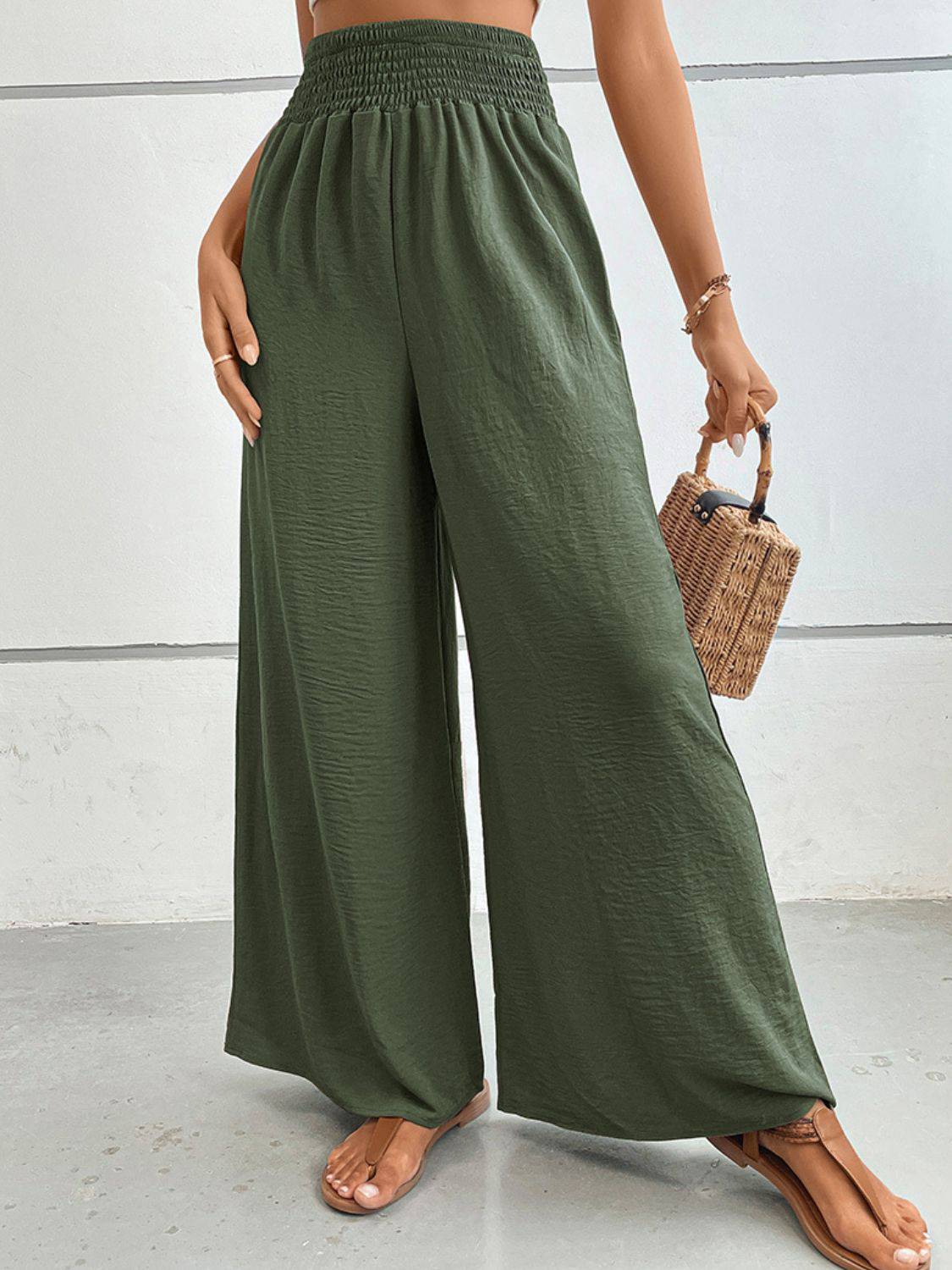 NYLD Wide Waistband Relax Fit Long Pants - NEWYORKLISTED
