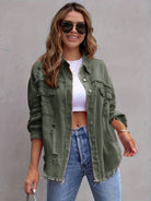 NEWYORKLISTED STYLE COLLECTION: Distressed Color Pop Denim Jacket - NEWYORKLISTED
