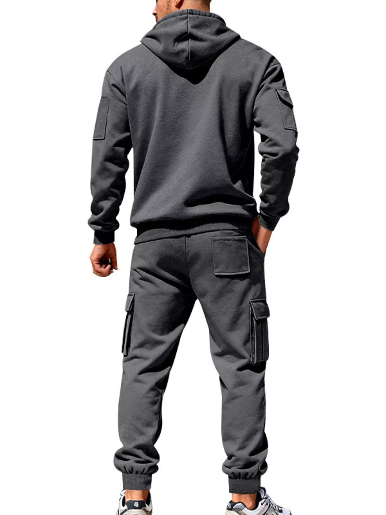 NEWYORKLISTED ATLAS MEN'S COLLECTION – Men's zip-up hoodie and cargo pants two-piece set, product image 12